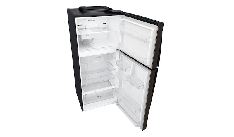 LG 441L Top Mount Fridge with Door Cooling+™ in Anti-fingerprint Black Steel, GT-442BTDC